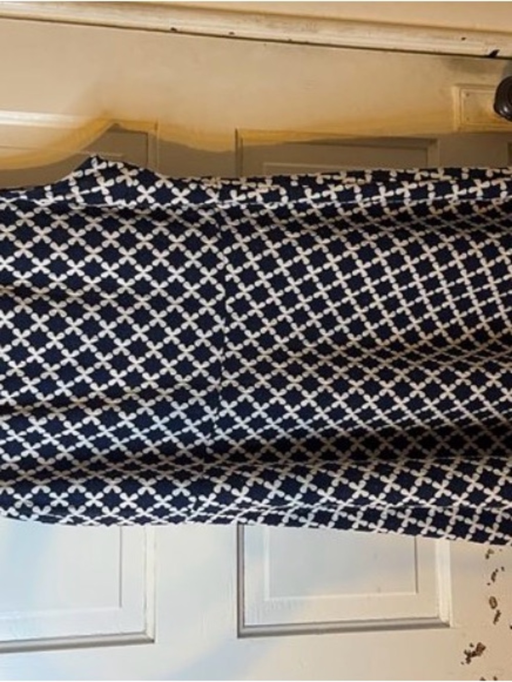 Mauve Navy and White Printed Maxi Skirt